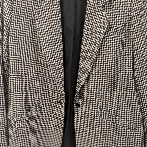 Picket & Post Vintage Houndstooth Blazer Coat Jacket Size 12 - Picture 6 of 9